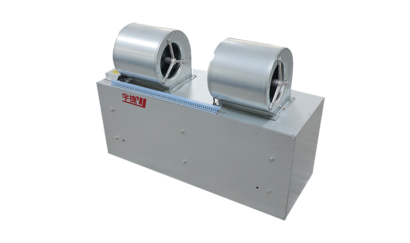Centrifugal hot and cold air curtains